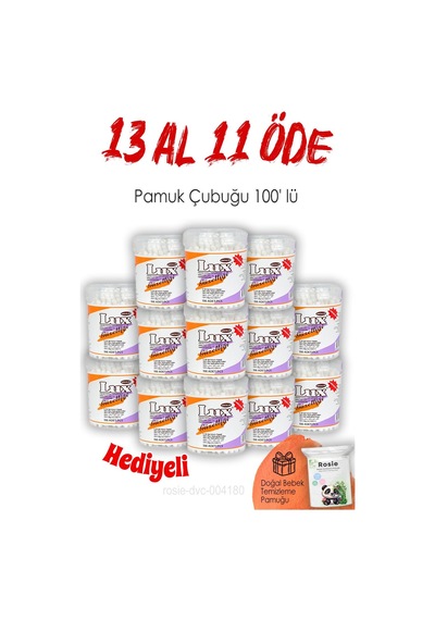 Lux 13 Al 11 Öde Pamuk Çubuğu 100' Lü Ve Rosıe