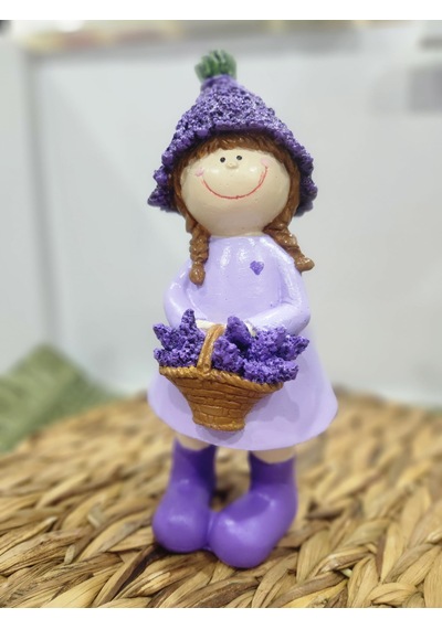 Lavanta Tutan Kız Bahçe Cücesi 23x10cm