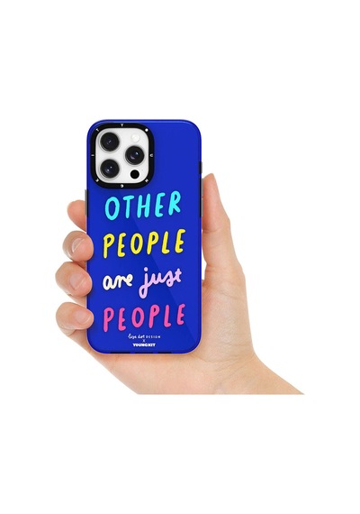 Apple Uyumlu iPhone 15 Kılıf Yazı Desenli Youngkit Mindfullness Serisi Kapak Yeşil