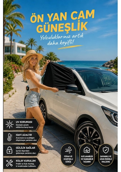 Araba Yan Cam Perdesi, Oto Perde, Otomobil Yan Cam Güneşliği Sineklik, Araç İçi Arka Camlar İçin Güneşlik, Anne Bebek Emzirme Perdesi 2 43920012