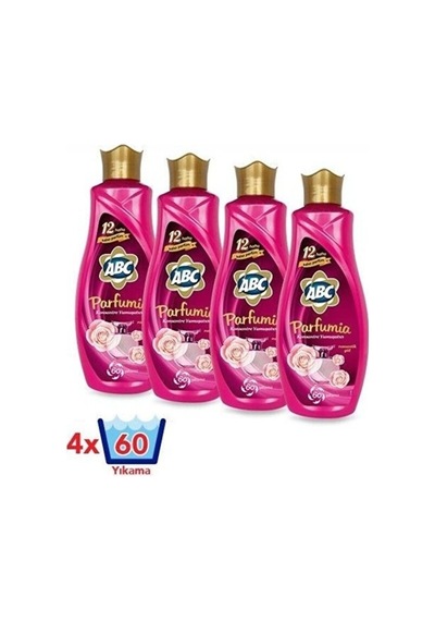 Abc Parfumia Romantik Gül Konsantre Yumuşatıcı 1440 Ml 4'lü Seti 3'lü Set