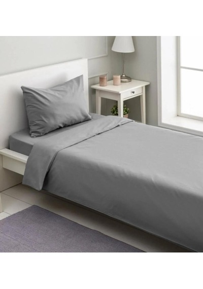Premium %100 Cotton 100x200 30 Cm Lastikli Çarşaf Bed Sheet Çeyiz Gri