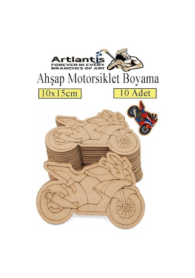 Ahşap Boyama Araçlar 10 Adet 10x15cm Taşıtlar Boyama Figürü Etkinlik Çoçuk Gelişim Motor Beceri Kreş Anasınıfı Sarı