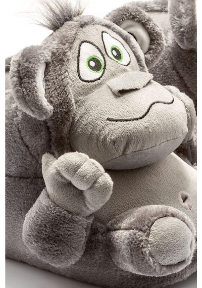 Twigy Twıgy Tw Monkey Unısex Gri Hayvanlı Panduf Gri
