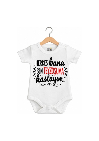 Babylimon Herkes Bana Ben Teyzeme Hastayım Body Zıbın Beyaz - 936542295 Beyaz