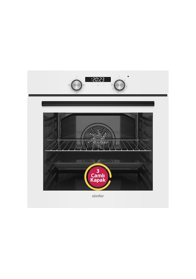 Simfer SB8204 Diamond 66 LT Ankastre Fırın Beyaz