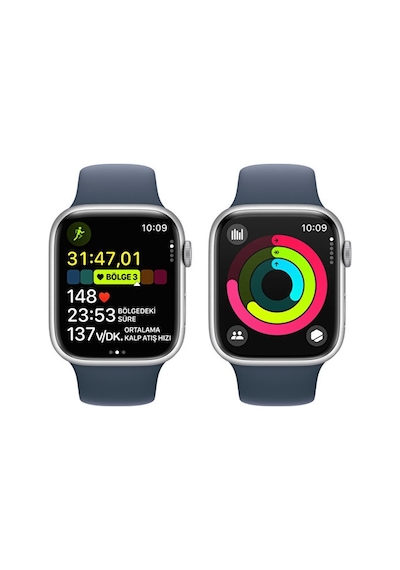 Apple Watch Series 9 GPS 45 MM Alüminyum Kasa Spor Kordon M/L Akıllı Saat (Apple Türkiye Garantili)