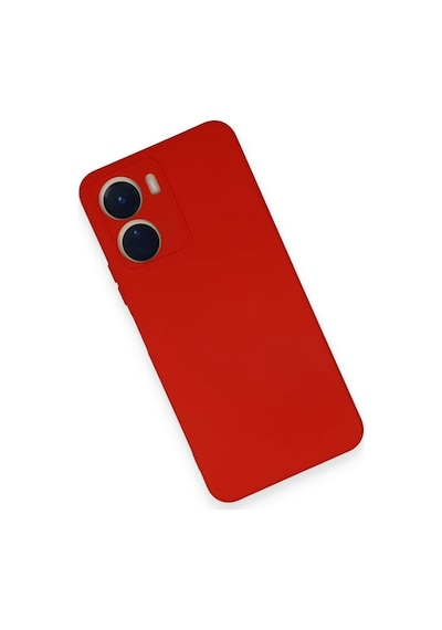 Vivo Y16 Kılıf Nano İçi Kadife Silikon - Kırmızı 0.2M-Çok Renkli