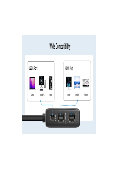 Lemorele Hd42 3'ü 1 Arada Type-c To Çift Hdmı 4k 60hz Görüntü Aktarıcı Ve 100w Pd Hızlı Şarj Hub - Dual Monitör Çoklayıcı Dönüştürücü Adaptör Windows Ve Mac Lemorele Hd42 3'ü 1 Arada Type-c To Çift Hdmı 4k 60hz Görüntü Aktarıcı Ve 100w Pd Hızlı Şarj Hub - Dual Monitör Çoklayıcı Dönüştürücü Adaptör Windows Ve Mac