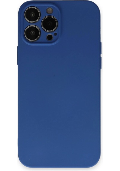 Newface - 974 - Apple iPhone Uyumlu 13 Pro Kılıf Nano İçi Kadife Silikon - Csmo-tex - - Lacivert