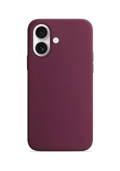 Apple Uyumlu iPhone 17 Soft Touch Lansman Silikon Kılıf Bordo Mürdüm
