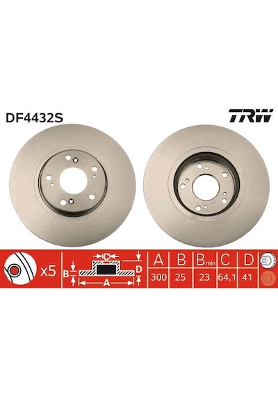 TRW DF4432S Fren 45251SEAE30 (WH659948) (Fiyat:2 Adet İçindir)