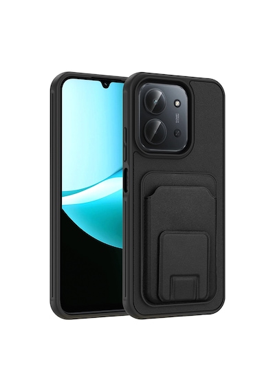 Zore Redmi 15c Kılıf Kartlıklı Tpu Zore Bikart Kapak - Siyah