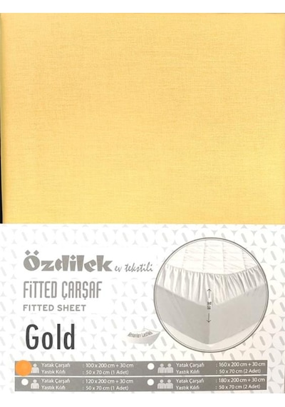 Özdilek 100X200 Fitted Kumaş Lastikli Yatak Çarşafı Yastık Kılıfl