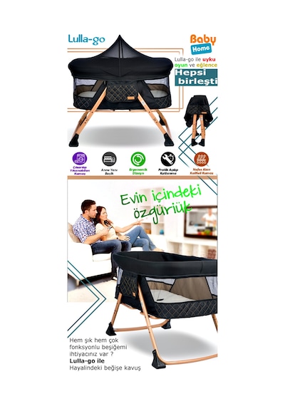 Baby Home 510 Lulla-go Bebek Sepeti Anne Yanı Sepet