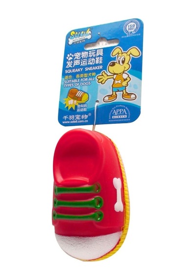 Soleil V9614 10 CM Plastik Öten Ayakkabı Köpek Oyuncağı Çok Renkli