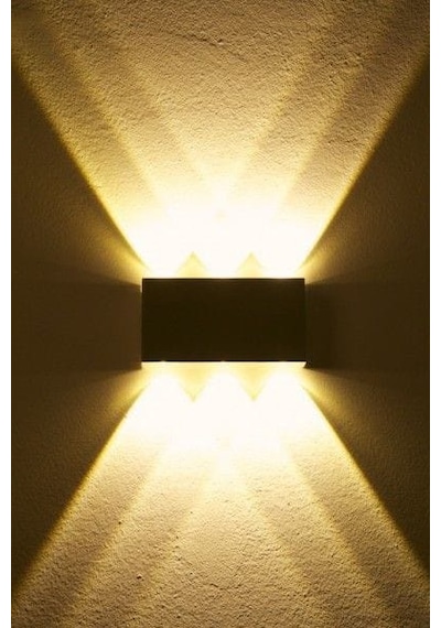 Elektrikle Çalışır, 12 Watt Amber Işık Ledli, İç Ve Dış Mekan Aplik, Yüksek Işık Güçlü Led Aplik Amber