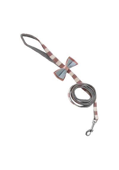 Markapet Köpek Göğüs Tasma Seti Ekose Desenli Papyonlu 1.5 CM 35-48 CM Kırmızı