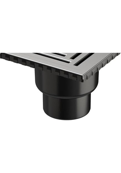 V-flow Kare 5608285 Duş Kanalı, Alttan Çıkışlı, 15x15 Cm, Dk 800 Kapak, Mat Krom 508 Yeşil