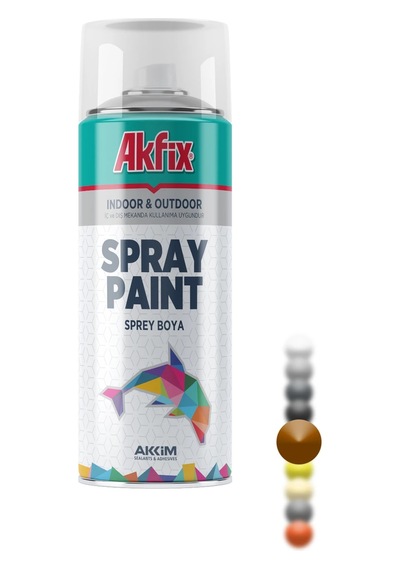 Akfix Sprey Boya Renk Seçiniz 400 Ml İç Ve Dış Cephede Kullanılabilir Mükemmel Kapatıcılık Parlak Kahverengi Akfix Sprey Boya Renk Seçiniz 400 Ml İç Ve Dış Cephede Kullanılabilir Mükemmel Kapatıcılık Parlak Kahverengi