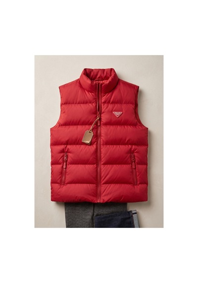 Deniva Kids Unisex Çocuk Kırmızı Dik Yaka Fermuarlı Cepli Şişme Yelek