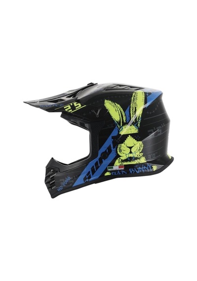 Sway Bunny Full Face Tam Korumalı Kask 53-54cm Siyah - Mavi