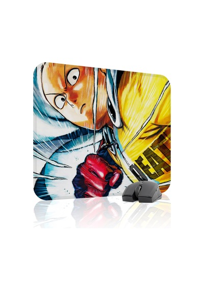One Punch Man Kaymaz Dikişli Kauçuk Oyuncu Mousepad V2 - 48x40 Xl Gaming Mouse Pad Fare Altlığı