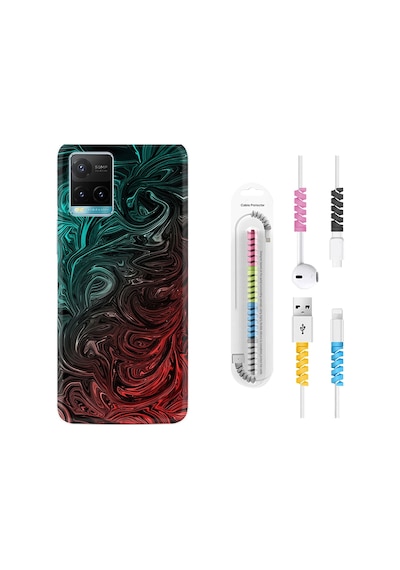 Vivo Y32 Kılıf Kablo Koruyuculu Curl 1850