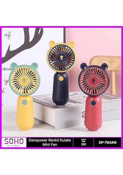 Zenvia Renkli Kulaklı Mini Fan Znv2026