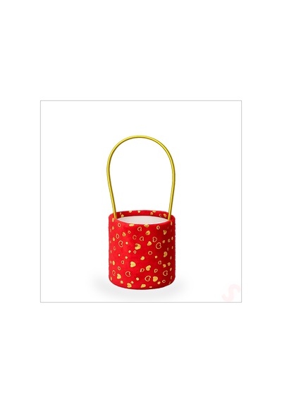 Susle Baby Hortum Saplı Kalpli Kırmızı Pelüş Kutu Küçük Boy - 12 Cm