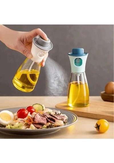 3b Trend 2 Adet 220 Ml Çok Amaçlı Zeytinyağı Soya Sosu Sirke Spreyli Cam Şişe Beyaz