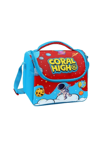 Coral High Erkek Çocuk Kırmızı Mavi Astronot Baskılı Isı Yalıtımlı Beslenme Çantası 37145 Mavi - Kırmızı