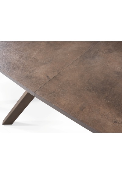 Venedik Retro Bronz Mdf Açılır Mutfak Masa Takımı 80 130cm Kahverengi