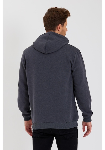 Mmetalic Kanguru Cepli Kapüşonlu İçi Pamuklu Erkek Sweatshirt 001