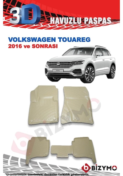 Volkswagen Touareg 2018+ 3d Havuzlu Bej Paspas Bizymo