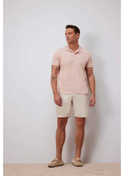 Defacto %100 Pamuk Slim Fit Dar Kesim Kısa Kollu Pike Polo Tişört E2633ax25smbr476 Bordo