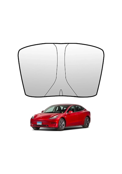 Ally Tesla Model Y Model 3 İçin Ön Cam Güneşliği Katlanır Ön Pencere Güneşlik- 5775 1