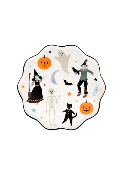 Meri Meri - Happy Halloween Tabaklar - L - 8 Adet