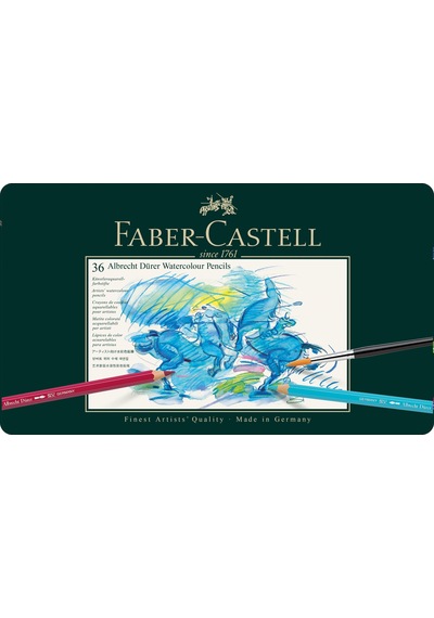 Faber-castell Albrecht Dürer Sulu Boya Kalemi, 36 Renk, Suda Çözünebilir, Canlı Pigment, Yüksek Dayanıklılık, Çift Kullanım Özelliği 124-Pembe
