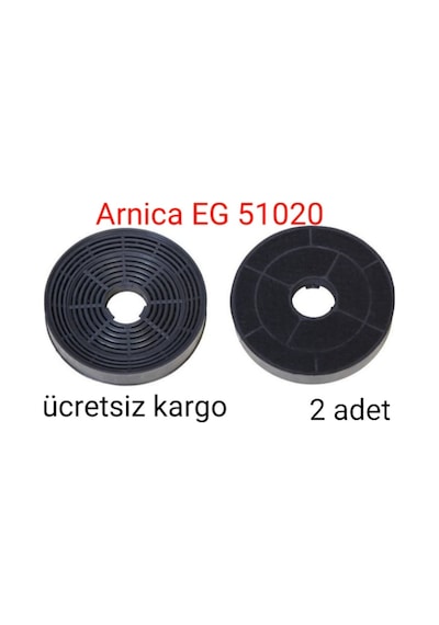 Arnica Uyumlu Eg 51020 Aspiratör Karbon Filtre 2 Adet Gönderilir 14Cm - 488128934