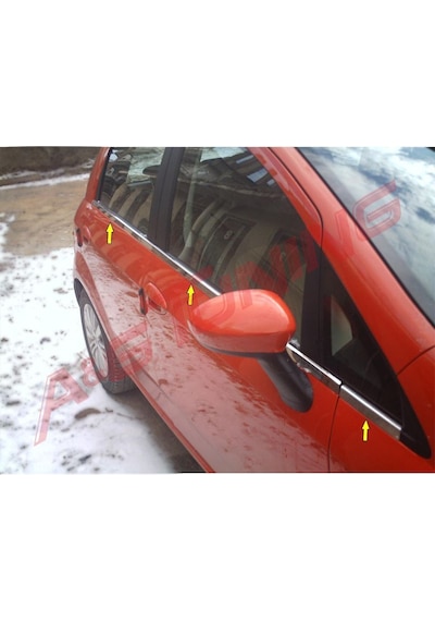 Fiat Punto Krom Cam Çıtası 2006 Üzeri 6Prç Paslanmaz Çelik N11.50