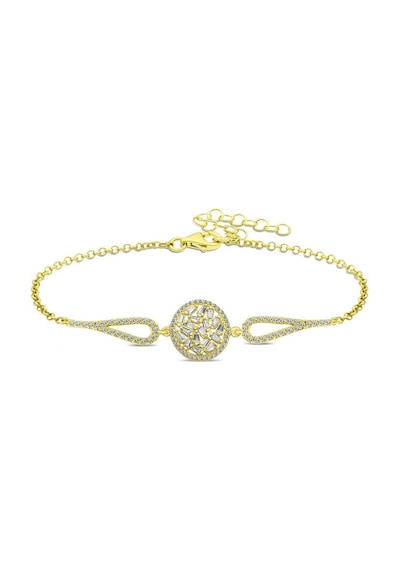 Gümüş Gold Baget Taşlı Bileklik 43892891