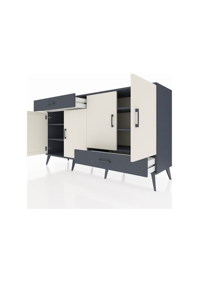 Hyperion Konsol 5 Raflı 2 Çekmeceli 4 Kapaklı 176x44x99 Antrasit- Antrasit-aytaşı/antrasit Hyperion Konsol 5 Raflı 2 Çekmeceli 4 Kapaklı 176x44x99 Antrasit- Antrasit-aytaşı/antrasit