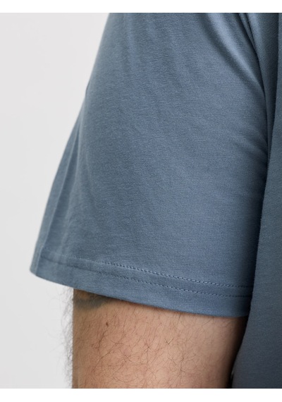 Jack & Jones Jack Jones Yazı Baskılı Büyük Beden Erkek Tişört 12294518 Mavi
