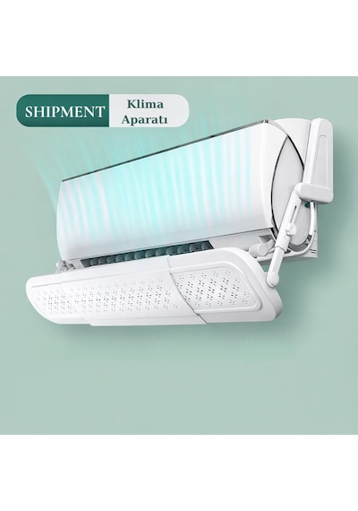 Evrensel Ayarlanabilir Metal Tokalı Klima Aparatı Hava Yönlendirici Aparat Delikli Split Tipi Sperlik White