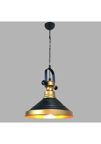 Teresa Vintage Tasarım Altın Çerçeveli Tekli Sarkıt Avize Ra-avz- 8924-49-35 Siyah