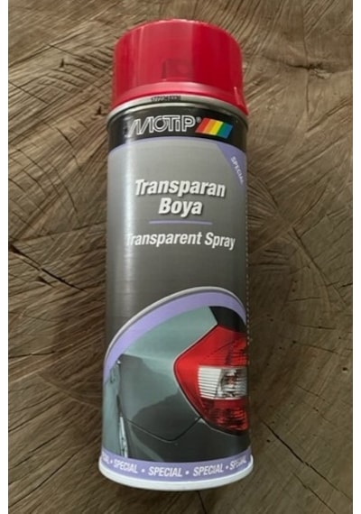 Motip Oto Stop Boyası Tranparan Kırmızı Renk 400ml