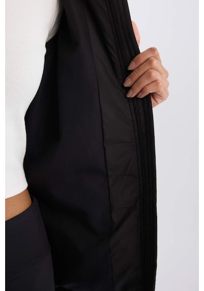 DeFactoFit Su İtici Regular Fit Kapüşonlu Fermuarlı Mont D6085AX25SPBK81 Siyah