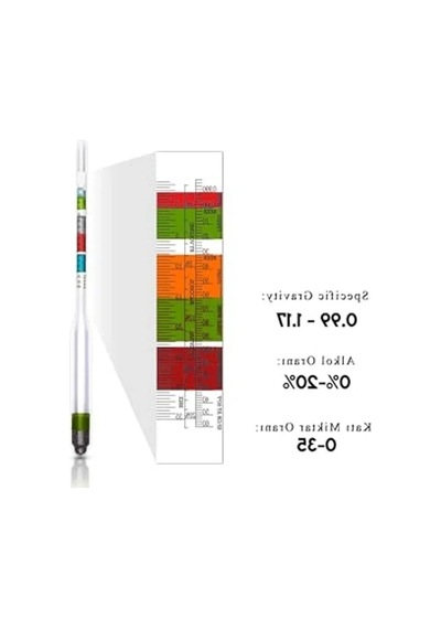 Hidrometre, 0.980-1.1160 Brix Ölçüm, Şarap Ve Bira İçin