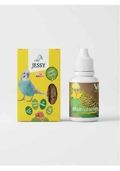 Kafes Kuşları İçin Multivitamin 50 Cc Ve Jessy Ballı Kraker 10 Lu